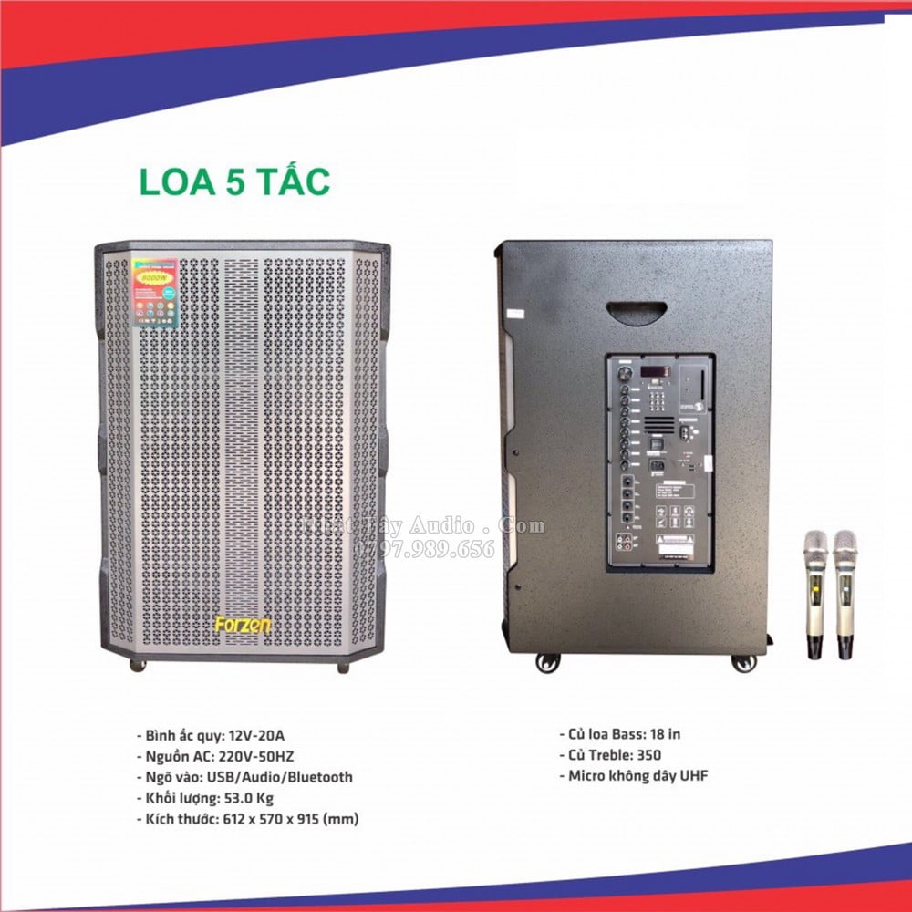 Loa Keo Keo Forzen 9898 Pro, Loa Karaoke Di Dong Bass 5 Tac Cong Suat Lon (5)