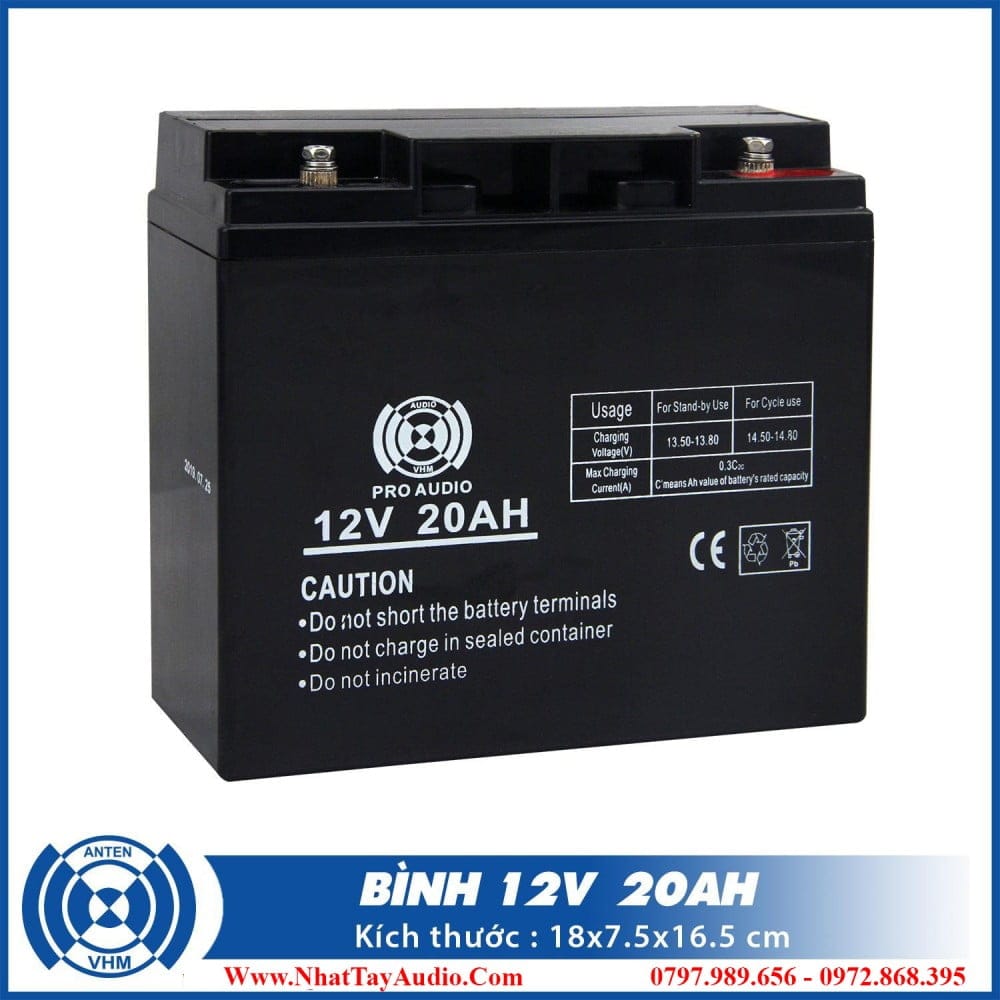 Binh Acquy 12v 20a