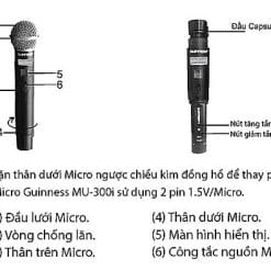 Bộ microhone GUINNESS MU-300i, set 200 tần số