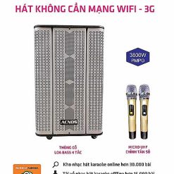 Loa kéo ACNOS CB-1508, mẫu lưới mới đời 2020, 2 mic UHF