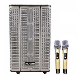 Loa kéo ACNOS CB-1508, mẫu lưới mới đời 2020, 2 mic UHF