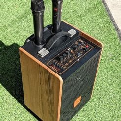 Loa kéo di động JBZ J1, loa karaoke vỏ gỗ, bass 2 tấc