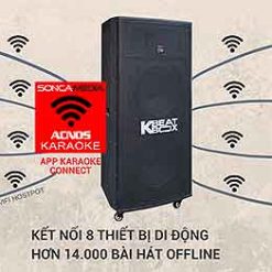 Loa kéo Kbeatbox KB63, loa karaoke Acnos 2 bass, PMPO 800W