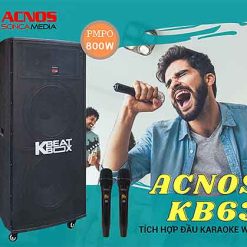 Loa kéo Kbeatbox KB63, loa karaoke Acnos 2 bass, PMPO 800W