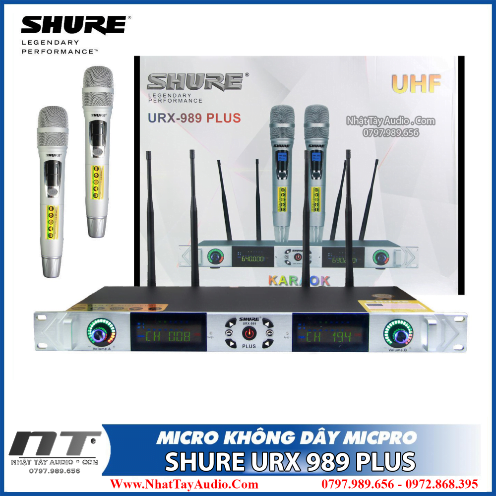 Micro Karaoke Khong Day Micpro Shure Urx 989 Plus