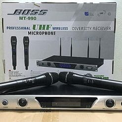 Microphone không dây UHF BOSS MT-990, bắt tần số tự động