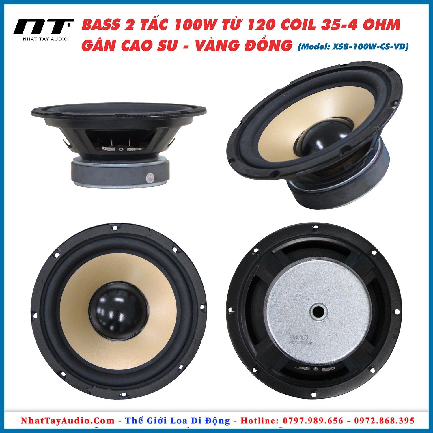 Loa Bass 20 100W-120-35 VÀNG ĐỒNG