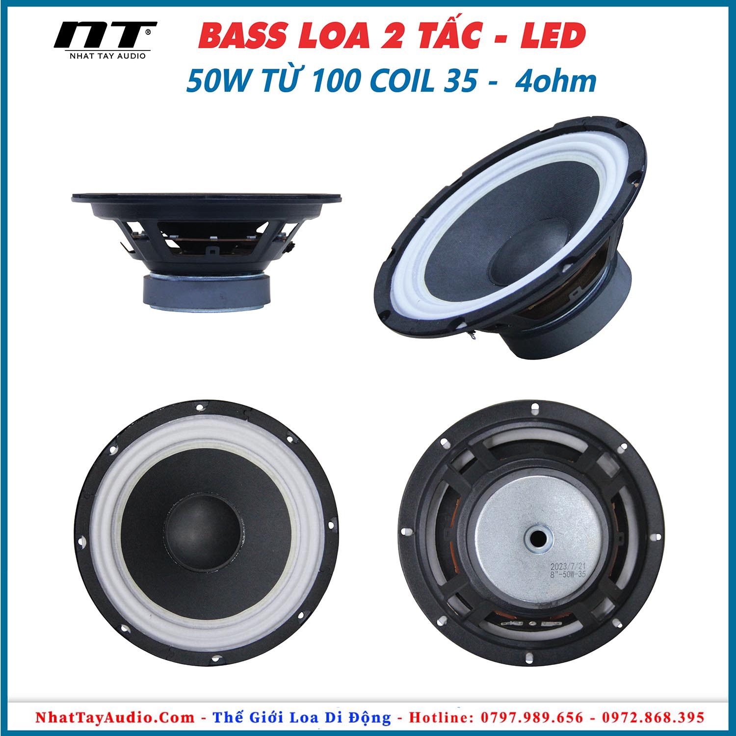 Loa Bass 20 50W Từ 100 Coil 35 LED