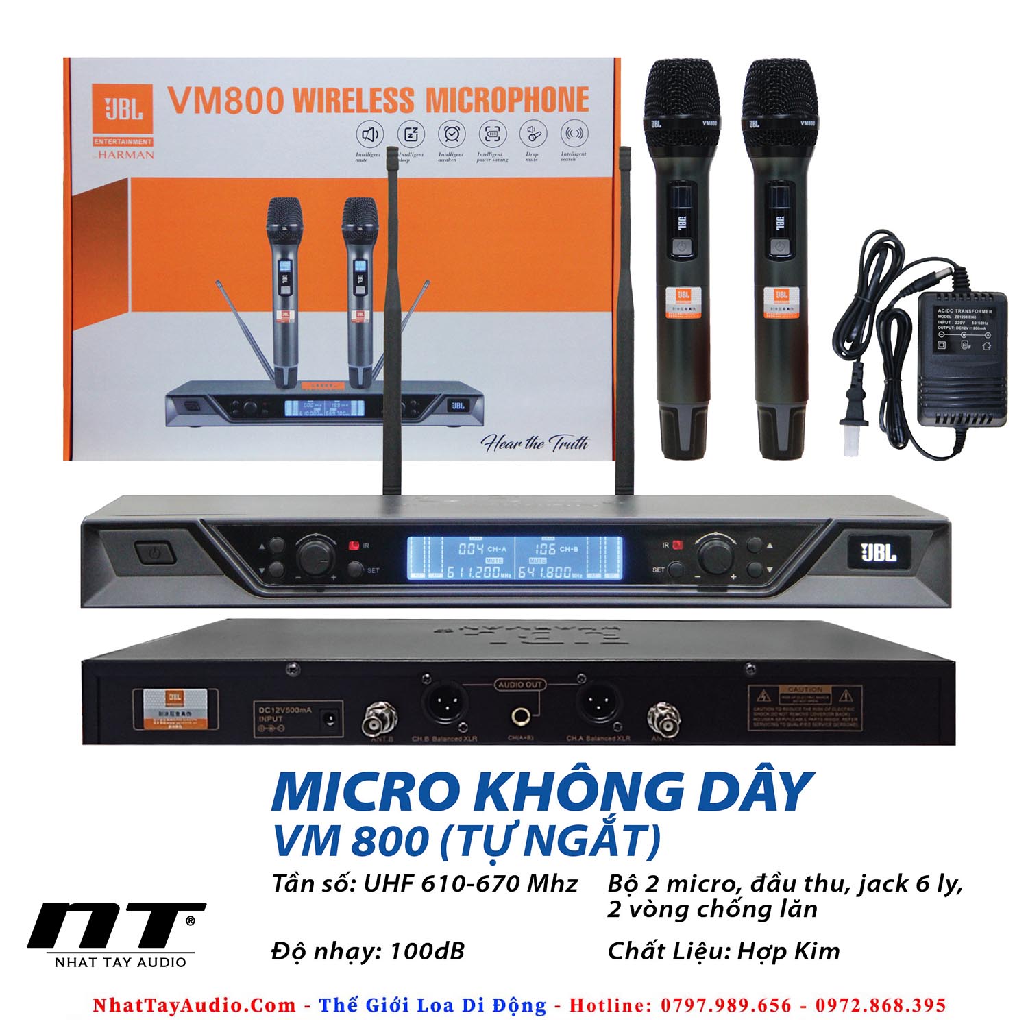 Micro không dây JBL VM800