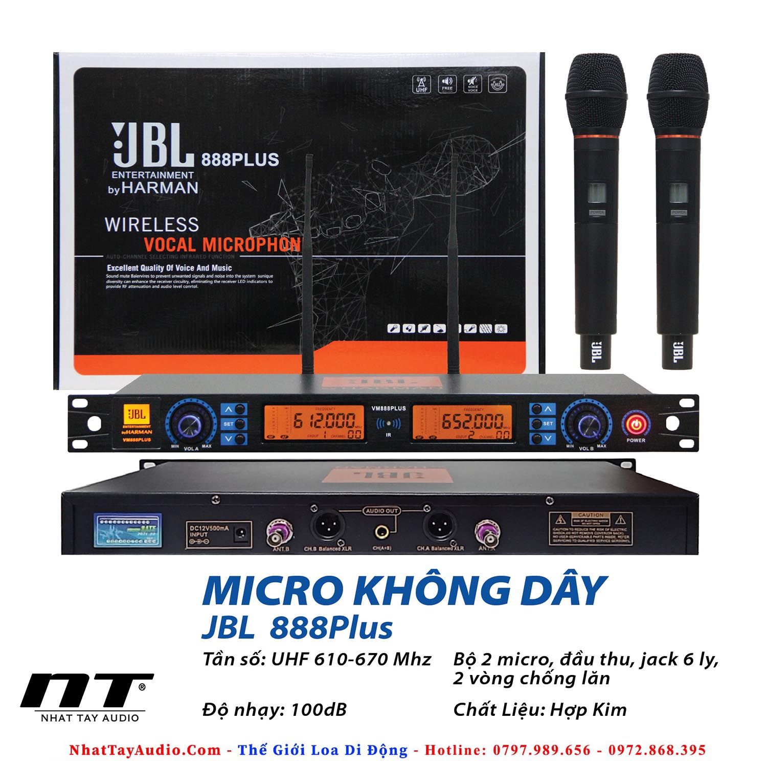 Micro không dây JBL 888Plus