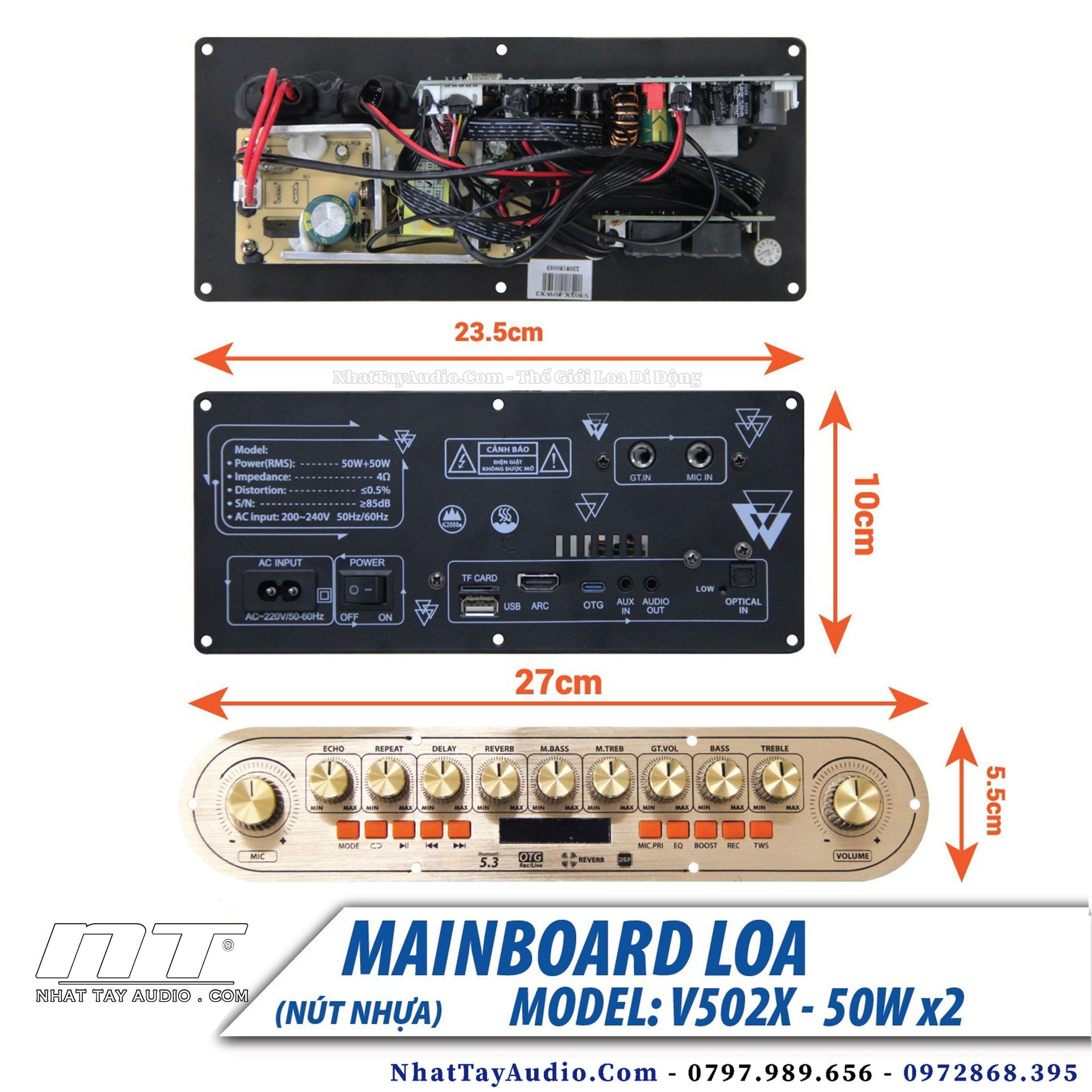 bo mach loa keo xach tay V502X NÚT NHỰA