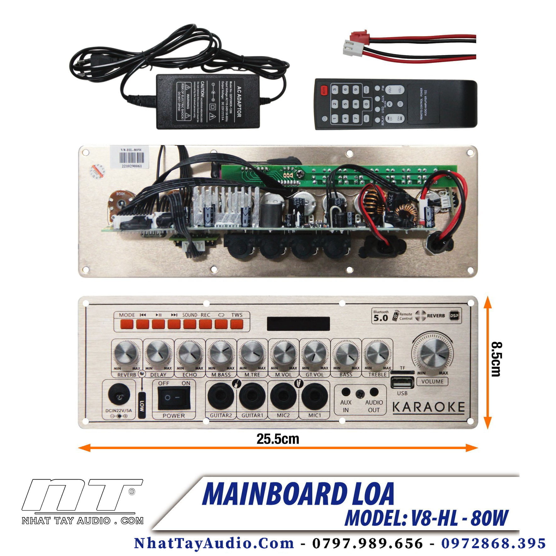 bo mạch loa kéo xách tay V8 NHÔM